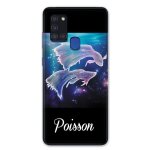 Coque pour samsung galaxy a21s signe zodiaque 2 poisson