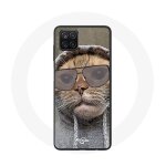 Coque pour samsung galaxy a22 4g chat avec une capuche photo drole animaux