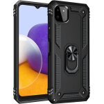 Coque pour samsung galaxy a22 5g (no 4g) + hd verre tremp, etui protection tpu / pc souple durable avec ...