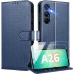 Coque pour samsung galaxy a26 5g coque etui portefeuille cuir avec 2 verre tremp� protection ecran porte ...