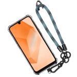 Coque pour samsung galaxy a26 5g, protection antichoc transparent avec dragonne amovible bleu - e. f. ...