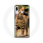 Coque pour samsung galaxy a30 bengal race de chats dessin anim�