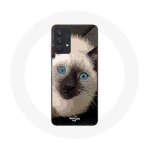 Coque pour samsung galaxy a32 5g chat siamois noir et blanc aux yeux bleus