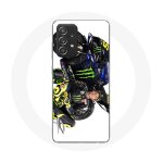 Coque pour samsung galaxy a33 5g valentino rossi pilote de vitesse fond blanc