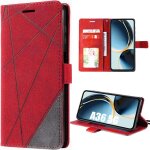 Coque pour samsung galaxy a36 5g, anti - rayures protection 360 degr� cuir pu rouge - e. f. connection ...