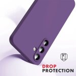 Coque pour samsung galaxy a37 5g, protection silicone slim anti - rayures antichoc violet fonc� - e. ...