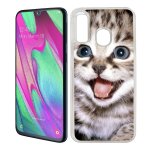 Coque pour samsung galaxy a40 - chat lol
