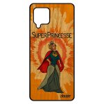 Coque pour samsung galaxy a42 en bois silicone super princesse bd orange femme humoristique drole texte ...