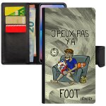 Coque samsung galaxy a5 2017 portefeuille j'peux pas y'a foot pu etui humoristique football bande dessin�e ...