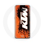 Coque pour samsung galaxy a5 ktm logo blanc fond orange