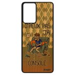 Coque samsung galaxy a52 bois veritable silicone j'peux pas j'ai console geek texte play de protection ...