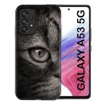 Coque renforc�e pour samsung galaxy a53 5g animal chat gris