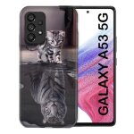Coque renforc�e pour samsung galaxy a53 5g animal chat reflet