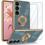 Coque pour samsung galaxy a54 5g etui avec 2 verre trempe protection ecran, support rotatif a 360� support ...