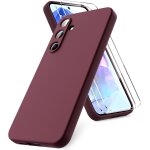Coque compatible avec samsung galaxy a55 5g, 2 film de protection en verre tremp, housse souple en tpu ...