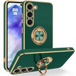 Coque pour samsung galaxy a55 5g, vert nuit, protection antichoc en silicone avec support de bague rotatif ... Coque pour samsung galaxy a55 5g, vert nuit, protection antichoc en silicone avec support de bague rotatif ...
