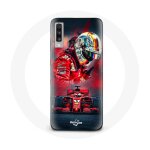 Coque pour samsung galaxy a70 formule 1 sebastian vettel pilote f1 rouge