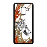 Coque samsung galaxy a8 2018 silicone loup arbre tribal azteque animal mobile en