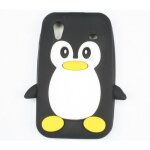 Coque samsung galaxy ace noir pingouin silicone