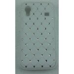 Coque samsung galaxy ace rigide blanche a strass