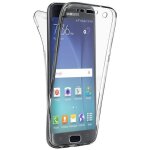 Coque pour samsung galaxy core prime - housse etui 360 integrale silicone transparent 2 parties avant ...