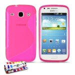 Coque samsung galaxy core   le s   silicone rose souple (tpu)