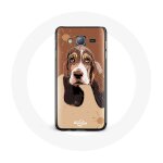 Coque pour samsung galaxy grand prime basset hound chien visage