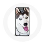 Coque pour samsung galaxy grand prime husky blanc de sibrie yeux bleus