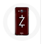 Coque pour samsung galaxy grand prime ozark saison 4 logo z blanc fond rouge