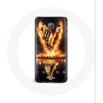 Coque pour samsung galaxy grand prime vikings s�rie saison 6 logo v ep�e de feu fond noir