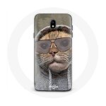 Coque samsung galaxy j3 2017 chat avec une capuche photo drole animaux