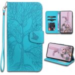 Coque pour samsung galaxy j6 + (2018) / j6 plus (2018) rabat, relief arbre de vie cuir / antichoc flip ...