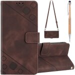 Coque pour samsung galaxy m13 4g avec cordon, rglable lanyard housse rabat portefeuille cuir etui, slim ...