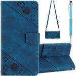 Coque pour samsung galaxy m14 5g avec cordon, r�glable lanyard housse rabat portefeuille cuir etui, slim ...