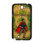 Coque samsung galaxy note 2 en bois silicone super bricolo vert comics unique case papy telephone bd ...