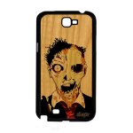 Coque pour samsung galaxy note 2 en bois silicone mort vivant zombie squelette a Coque pour samsung galaxy note 2 en bois silicone mort vivant zombie squelette a