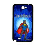 Coque pour samsung galaxy note 2 silicone super biker motard bande dessin�e dessin texte telephone bleu ...