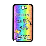 Coque samsung galaxy note 2 silicone j'peux pas j'ai chasse smartphone vert etui Coque samsung galaxy note 2 silicone j'peux pas j'ai chasse smartphone vert etui