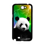 Coque samsung galaxy note 2 silicone panda arc en ciel multicolore eclair vert ecolo ecologie smartphone ...