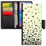 Coque pour samsung galaxy note 20 a rabat porte cartes confettis pois petales fond design jolie romantique ...