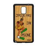 Coque pour samsung galaxy note 4 bois silicone j'peux pas j'ai piscine rouge de