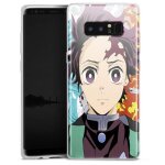 Coque samsung galaxy note 8 demon slayer tanjiro cardigan fire