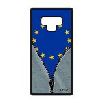 Coque pour samsung galaxy note 9 silicone drapeau ue europeen europe portable de