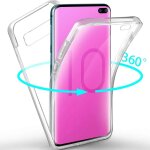Coque pour samsung galaxy s10 plus transparent int�grale avant et arri�re 360 degr�s etui de protection ...