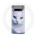 Coque pour samsung galaxy s10 turc de van chat oeil bleu et oeil jaune