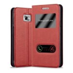 Coque pour samsung galaxy s2 / s2 plus en rouge safran housse de protection etui avec fermeture magntique, ...