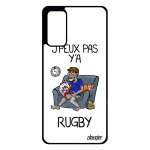 Coque samsung galaxy s20 fe silicone j'peux pas y'a rugby texte supporter drole smartphone jpeux souple ...