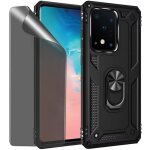 Coque samsung galaxy s20 ultra noir avec verre tremp antiespion (vie prive) - antichoc, support anneau ...