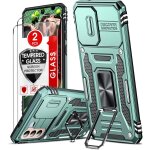 Coque samsung galaxy s21 5g + 2 verres tremps ¿ protection 360 avec cache camra coulissant, bumper ...