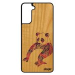 Coque samsung galaxy s21 + plus bois silicone panda multicolore fille violet housse pastel mobile couleur ...